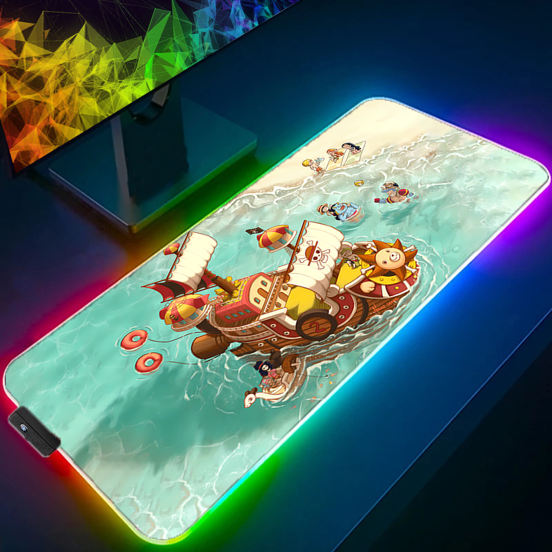 Pc Gaming Game - RGB LEDマウスパッド オフィスデスクマット ワンピース コンピューターゲーム マウスパッド