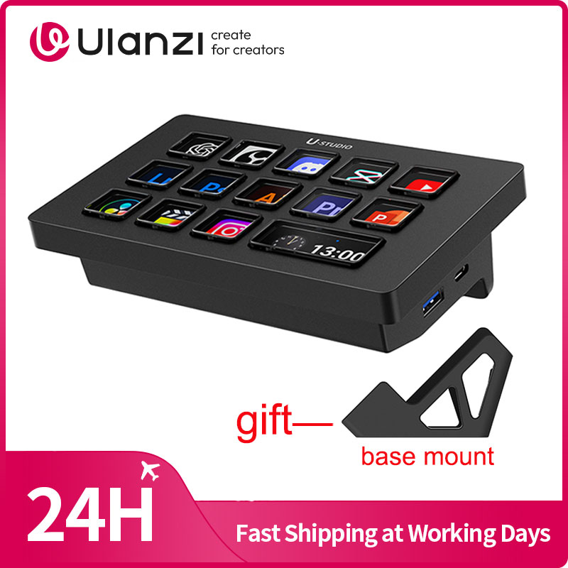 Stream Deck - Ulanzi D200H デッキドック AI搭載オフィスストリーミングコントローラー コンピューターフィルライト インテリジェントライブ放送ルーム用