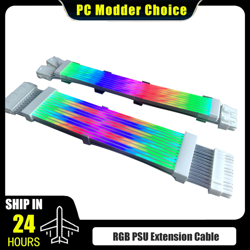 Pc Gaming Lian Li - フレキシブルシリコン延長ケーブル,su,rgb plus,not lian,li,atx,pci-e,8ピン,5v,argb,led flow