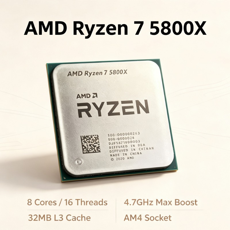 Pc Gaming Cpu - R7 5800X デスクトップCPU 最大ブースト周波数4.7GHz 8コア 家庭用ゲーミングPC向け