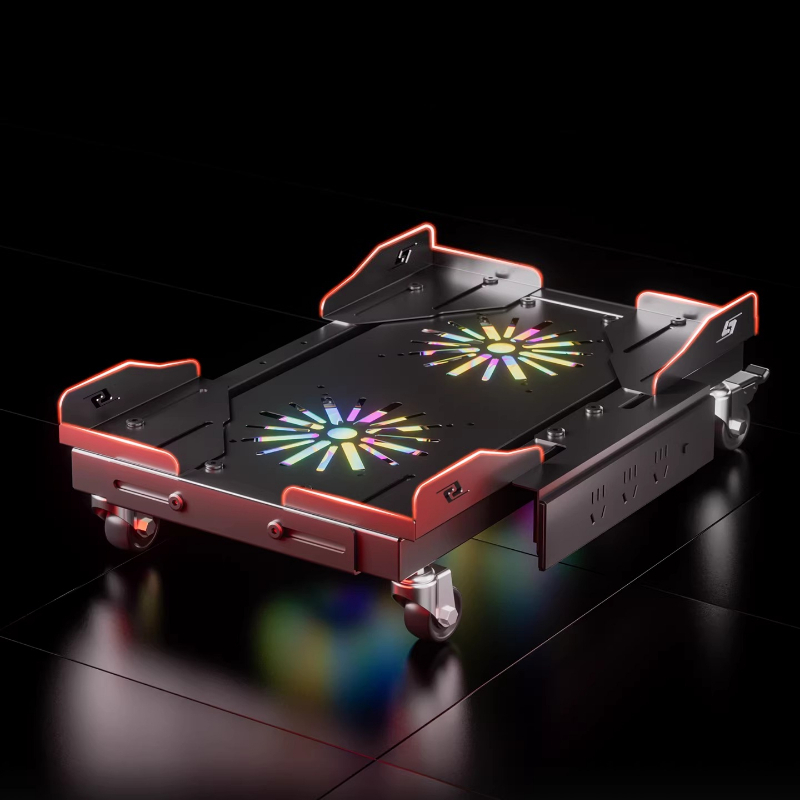 Pc Gaming Cpu - 調整可能なPCケーススタンドホルダー、ユニバーサルコンピュータータワーベース、ゲーミングセットアップ用、金属製CPUホルダー、人間工学に基づいたデスクトップオーガナイザー