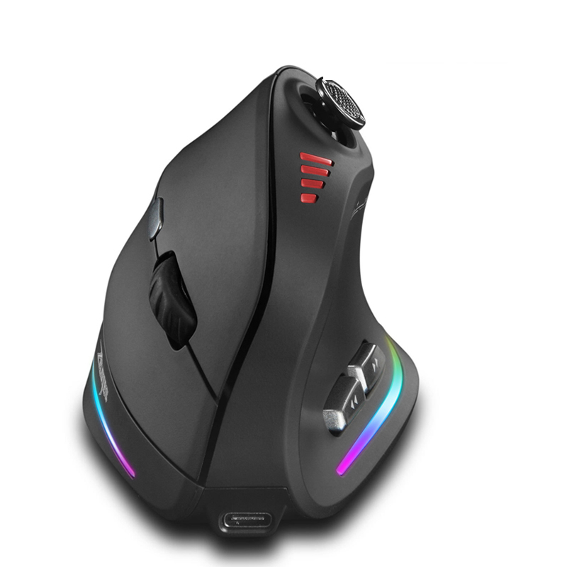 Gaming Controller - Jomaa RGB バックライト付きワイヤレス垂直マウスコントロールゲーマー用 24000DPI 調整可能なプログラマブルボタンゲーミングマウス有線