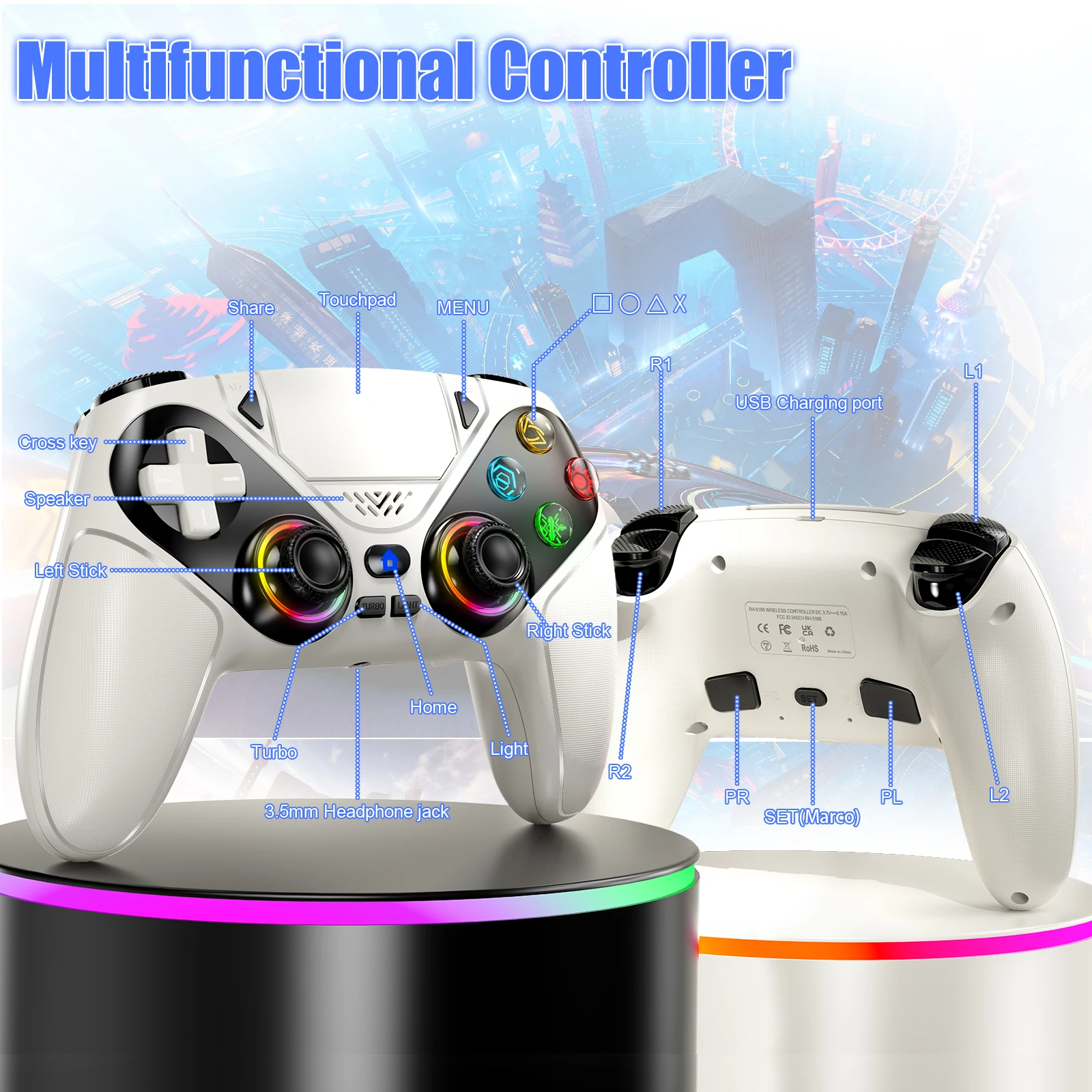 ワイヤレスコントローラーゲームパッド プレイステーション5  - Pc Gaming Ps5 のレビューと価格