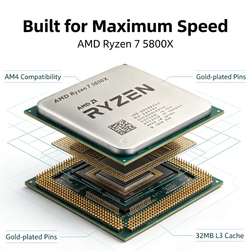 R7 5800X デスクトップCPU 最大ブースト周波数4. - Pc Gaming Cpu のレビューと価格