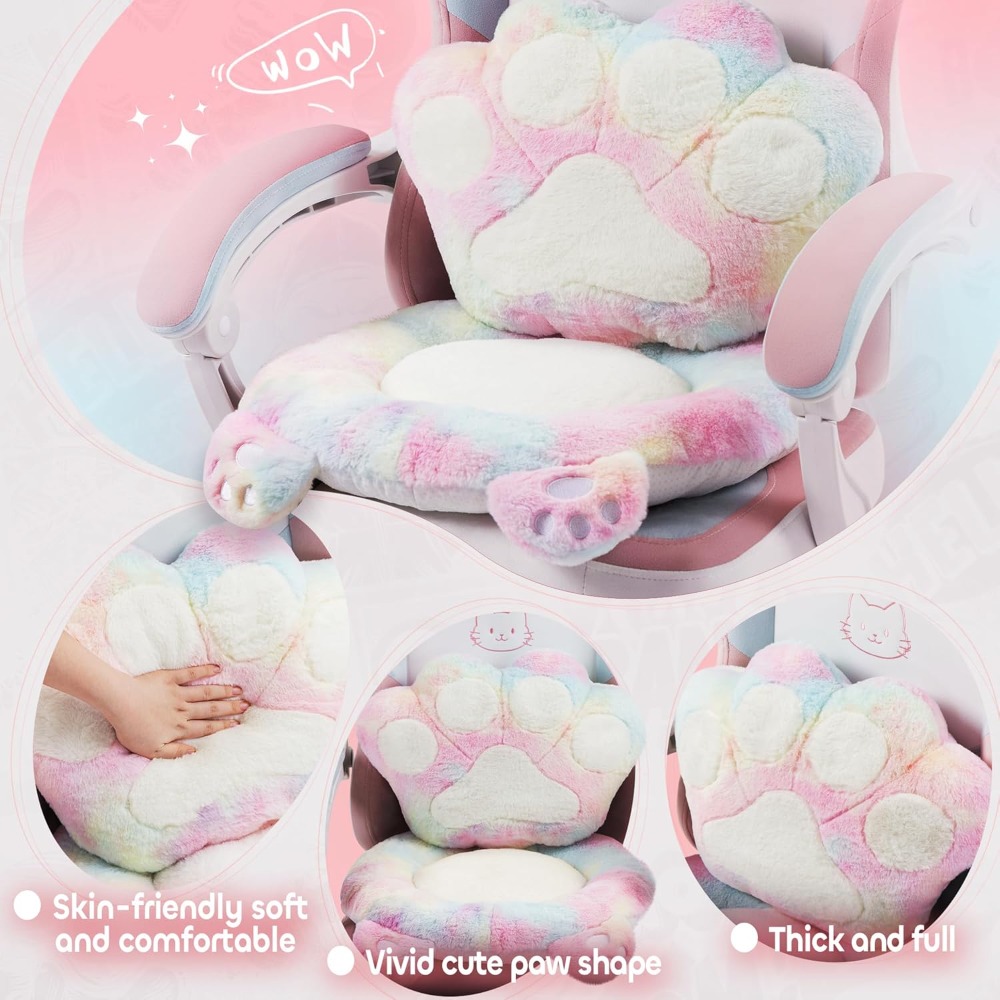 ゲーミングチェア かわいい 猫耳足腰とクッション付き 人間工 - Pc Gaming Girl のレビューと価格