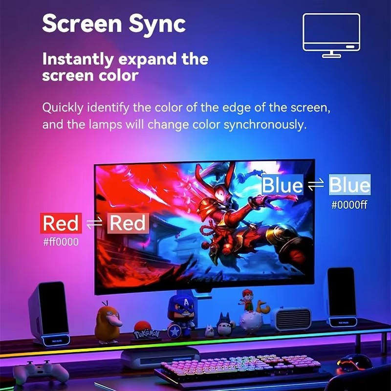 RGB ゲーミングライト ストリップ モニター バックライト - Pc Gaming Game のレビューと価格