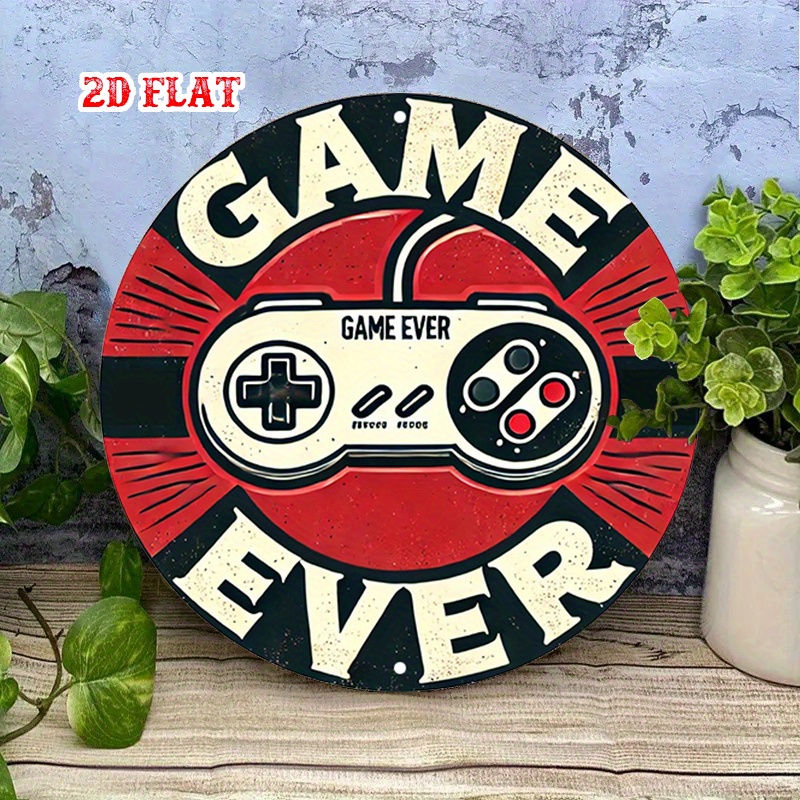 2Dフラット1ピースレトロゲームラウンドアルミサイン、コント - Gaming Controller のレビューと価格