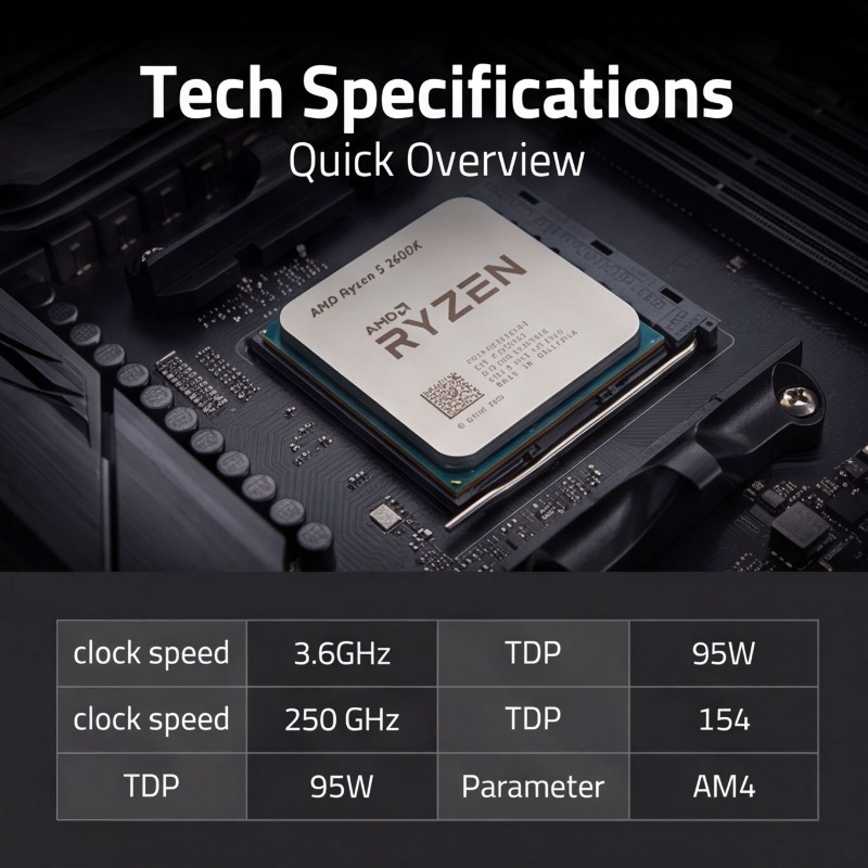 AM4ソケットCPUプロセッサー R5 2600X 3.6G - Pc Gaming Cpu のレビューと価格