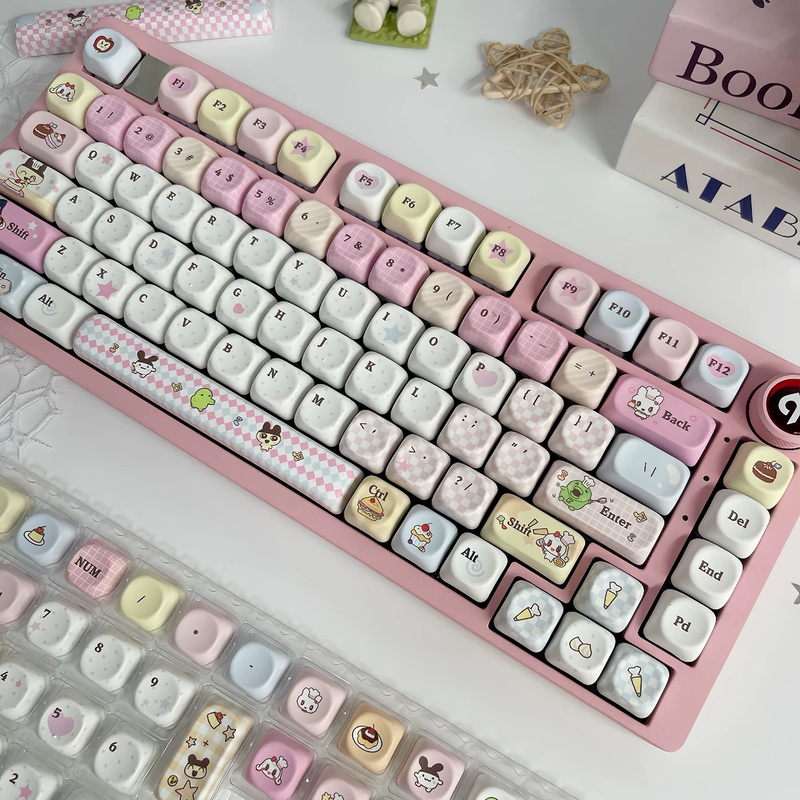 かわいいアニメキーキャップ、134キーMOAプロファイル染料 - Stream Deck のレビューと価格