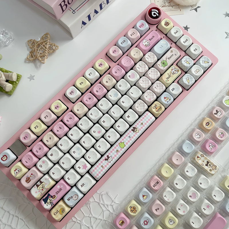 かわいいアニメキーキャップ、134キーMOAプロファイル染料 - Stream Deck のレビューと価格